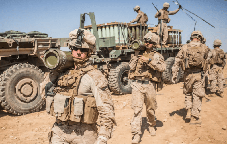 Marines with white phosphorus